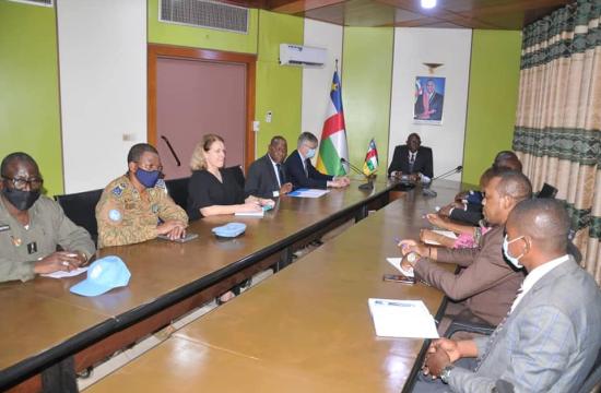 Jean-Pierre LACROIX en visite à Bangui a réaffirmé la détermination de son organisation à soutenir le Gouvernement centrafricain